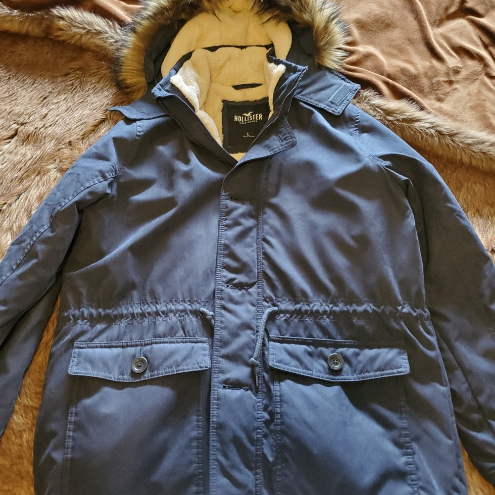 Hollister Faux Lined Parka Coat